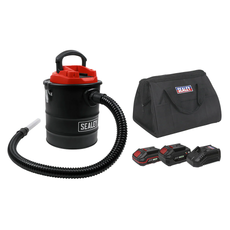 Sealey CP20VAVKIT Handheld Ash Vacuum Cleaner 20V SV20 Series 15L Kit - 2 Batteries - CP20VAVKIT - Sealey Tools UK - Workshop Tool Storage