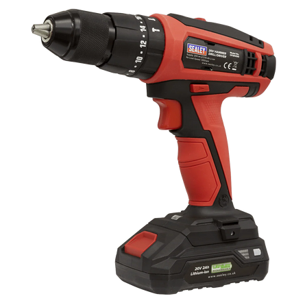 Sealey CP20VDD Hammer Drill/Driver 13mm 20V - Body Only - CP20VDD - Sealey Tools UK - Workshop Tool Storage