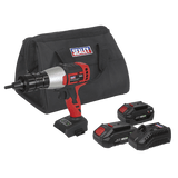 Sealey CP20VNRKIT 20V SV20 Series Brushless Cordless Nut Riveter Kit - 2 Batteries - CP20VNRKIT - Sealey Tools UK - Workshop Tool Storage