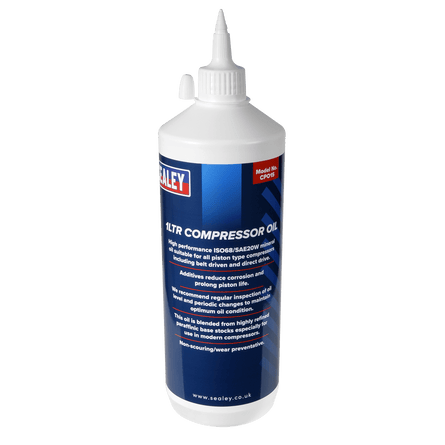 Sealey CPO1S Compressor Oil 1L - CPO1S - Sealey Tools UK - Workshop Tool Storage