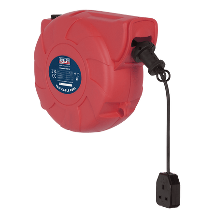 Sealey CRM151 Cable Reel System Retractable 15m 1 x 230V Socket - CRM151 - Sealey Tools UK - Workshop Tool Storage