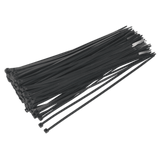 Sealey CT30048P100 300 x 4.8mm Black Cable Tie - Pack of 100 - CT30048P100 - Sealey Tools UK - Workshop Tool Storage