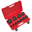 Sealey CV025 Ball Joint Socket Set 11pc 1/2"Sq Drive - CV025 - Sealey Tools UK - Workshop Tool Storage