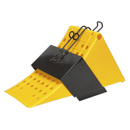 Sealey CV127 Wheel Chock with Bracket - Commercial - CV127 - Sealey Tools UK - Workshop Tool Storage