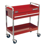 Sealey CX101D Trolley 2 - Level Heavy - Duty with Lockable Drawer - CX101D - Sealey Tools UK - Workshop Tool Storage