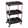 Sealey CX313 Workshop Trolley 3 - Level Composite with Parts Storage - CX313 - Sealey Tools UK - Workshop Tool Storage