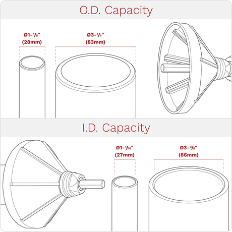 Sealey DB06 27 - 86mm 2 - in - 1 Internal & External Deburring/Chamfer Tool - DB06 - Sealey Tools UK - Workshop Tool Storage