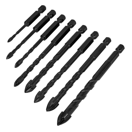 Sealey DBGC1 8pc Tile & Glass Drill Bit Set - DBGC1 - Sealey Tools UK - Workshop Tool Storage