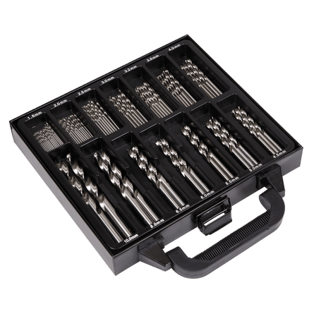 Sealey DBS99FG Drill Bit Set Fully Ground 99pc - DBS99FG - Sealey Tools UK - Workshop Tool Storage