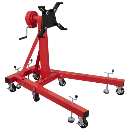 Sealey ES680D Folding 360º Rotating Engine Stand with Geared Handle Drive 680kg Capacity - ES680D - Sealey Tools UK - Workshop Tool Storage