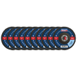 Sealey FD115MIX Assorted Grit Flap Discs Zirconium 115mm 22mm Bore - Pack of 10 - FD115MIX - Sealey Tools UK - Workshop Tool Storage
