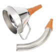 Sealey FM16F Funnel Metal with Flexible Spout & Filter 160mm - FM16F - Sealey Tools UK - Workshop Tool Storage