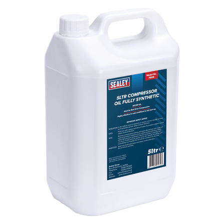 Sealey FSO5 Compressor Oil Fully Synthetic 5L - FSO5 - Sealey Tools UK - Workshop Tool Storage