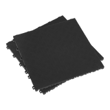 Sealey FT3B Polypropylene Floor Tile 400 x 400mm - Black Treadplate - Pack of 9 - FT3B - Sealey Tools UK - Workshop Tool Storage