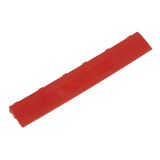 Sealey FT3ERF Polypropylene Floor Tile Edge 400 x 60mm Red Female - Pack of 6 - FT3ERF - Sealey Tools UK - Workshop Tool Storage
