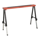 Sealey FTAL1 Fold Down Trestle with Adjustable Legs 150kg Capacity - FTAL1 - Sealey Tools UK - Workshop Tool Storage