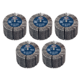 Sealey FW8040ASS 80 x 40mm Abrasive Flap Wheel 6mm Shaft Assorted Grit - Pack of 5 - FW8040ASS - Sealey Tools UK - Workshop Tool Storage