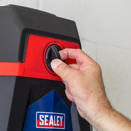Sealey GV180WM Wall Mounted Garage Vacuum 1200W with Remote Control - GV180WM - Sealey Tools UK - Workshop Tool Storage