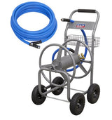 Sealey HRKIT30 Heavy - Duty Hose Reel Cart with 30m Heavy - Duty 19mm Hot & Cold Rubber Water Hose - HRKIT30 - Sealey Tools UK - Workshop Tool Storage