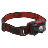 Sealey HT03LED Head Torch 3W SMD & 2 Red LED 3 x AAA Cell - HT03LED - Sealey Tools UK - Workshop Tool Storage