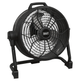 Sealey HVD16C 2 - in - 1 Cordless/Corded High Velocity Drum Fan 16" 230V/20V SV20 Series - HVD16C - Sealey Tools UK - Workshop Tool Storage
