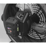 Sealey HVD16C 2 - in - 1 Cordless/Corded High Velocity Drum Fan 16" 230V/20V SV20 Series - HVD16C - Sealey Tools UK - Workshop Tool Storage