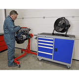 Sealey HVD16C 2 - in - 1 Cordless/Corded High Velocity Drum Fan 16" 230V/20V SV20 Series - HVD16C - Sealey Tools UK - Workshop Tool Storage