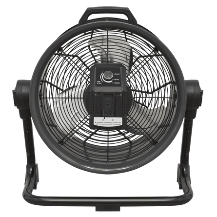 Sealey HVD16C 2 - in - 1 Cordless/Corded High Velocity Drum Fan 16" 230V/20V SV20 Series - HVD16C - Sealey Tools UK - Workshop Tool Storage