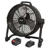 Sealey HVD16CCOMBO 2 - in - 1 Cordless/Corded 16" High Velocity Drum Fan 20V SV20 Series Kit - HVD16CCOMBO - Sealey Tools UK - Workshop Tool Storage