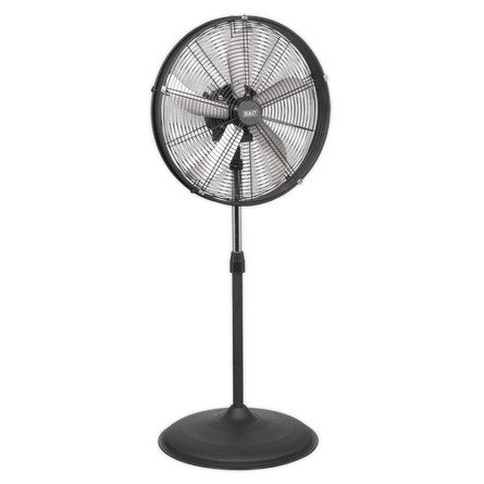 Sealey HVF20PO Industrial High Velocity Oscillating Pedestal Fan 20" 230V - HVF20PO - Sealey Tools UK - Workshop Tool Storage