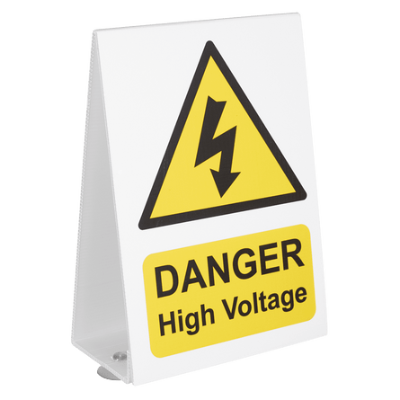 Sealey HVS1 High Voltage Vehicle Warning Sign - HVS1 - Sealey Tools UK - Workshop Tool Storage