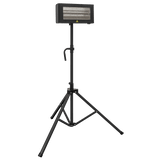 Sealey IR12CT Infrared Quartz Heater with Tripod Stand 230V 1.2kW - IR12CT - Sealey Tools UK - Workshop Tool Storage