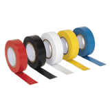Sealey ITMIX10 PVC Insulating Tape 19mm x 20m Mixed Colours Pack of 10 - ITMIX10 - Sealey Tools UK - Workshop Tool Storage