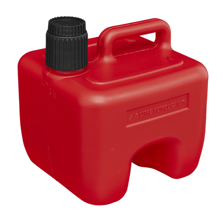 Sealey JC3R Stackable Fuel Can 3L - Red - JC3R - Sealey Tools UK - Workshop Tool Storage