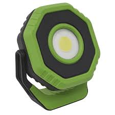 Sealey LED1400P Rechargeable Pocket Floodlight with Magnet 360° 14W COB LED - Green - LED1400P - Sealey Tools UK - Workshop Tool Storage