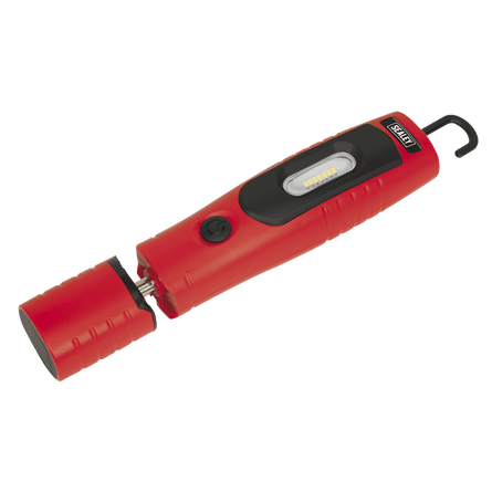 Sealey LED3602R Rechargeable 360° Inspection Light 7 SMD & 3W SMD LED Red Lithium - ion - LED3602R - Sealey Tools UK - Workshop Tool Storage