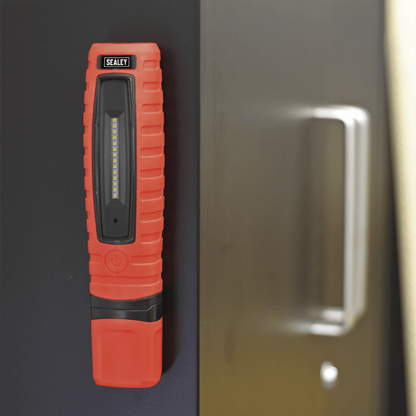 Sealey LED360R 360° 8W & 3W SMD LED Red Rechargeable Inspection Light - LED360R - Sealey Tools UK - Workshop Tool Storage