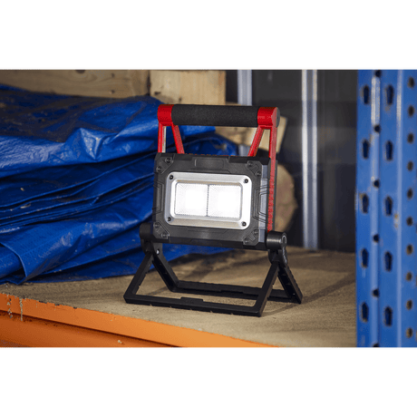 Sealey LEDFL15WS 15W COB LED Solar Powered Rechargeable Portable Floodlight - LEDFL15WS - Sealey Tools UK - Workshop Tool Storage