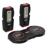 Sealey LEDWCBCOMBO3 Inspection Light (x2) 3W & 1W COB LED & Double Wireless Charging Base - LEDWCBCOMBO3 - Sealey Tools UK - Workshop Tool Storage