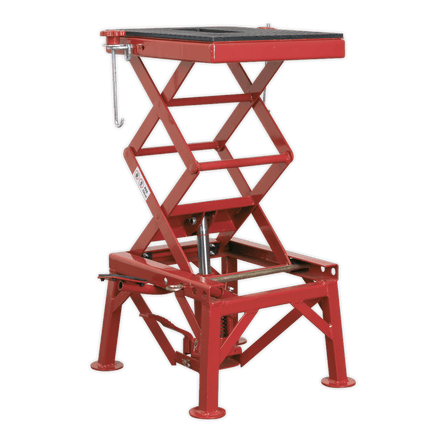 Sealey MC135 Hydraulic Motorcycle Lift Off - Road/Trials Bikes 135kg - MC135 - Sealey Tools UK - Workshop Tool Storage