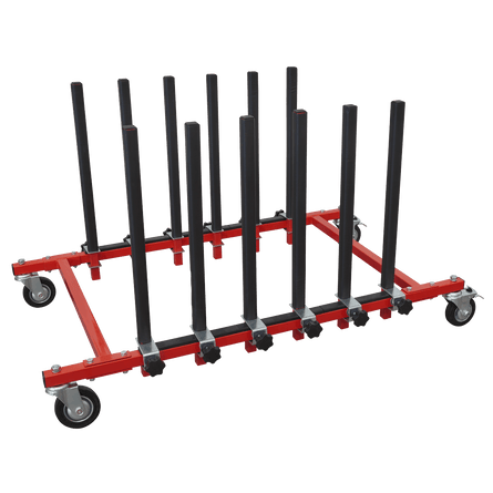 Sealey MK76 Panel Storage Rack Mobile Holds 5 Panels - MK76 - Sealey Tools UK - Workshop Tool Storage