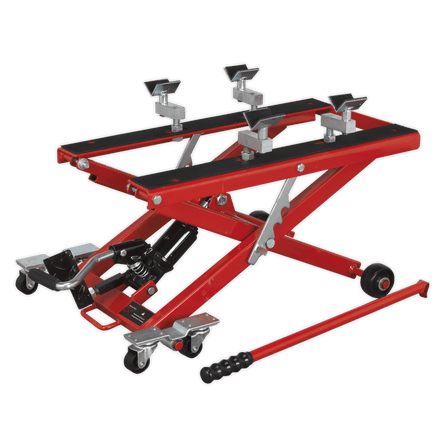 Sealey Motorcycle & Quad Scissor Lift 500kg Capacity Hydraulic - MC4500 - Sealey Tools UK - Workshop Tool Storage