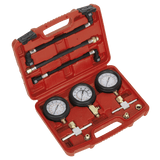Sealey MS100 Motorcycle Compression & Fuel Pressure Gauge Set 3pc - MS100 - Sealey Tools UK - Workshop Tool Storage