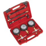 Sealey MS100 Motorcycle Compression & Fuel Pressure Gauge Set 3pc - MS100 - Sealey Tools UK - Workshop Tool Storage