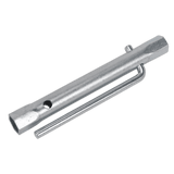 Sealey MS160 Double End Long Reach Spark Plug Box Spanner 14/16mm with L - Bar - MS160 - Sealey Tools UK - Workshop Tool Storage