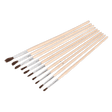 Sealey PB2 Touch - Up Paint Brush Assortment 10pc Wooden Handle - PB2 - Sealey Tools UK - Workshop Tool Storage