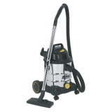 Sealey PC200SD110V Vacuum Cleaner Industrial Wet & Dry 20L 1250W/110V Stainless Drum - PC200SD110V - Sealey Tools UK - Workshop Tool Storage