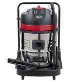 Sealey PC460 Vacuum Cleaner Wet & Dry Stainless Steel Drum 60L - 2400W/230V - PC460 - Sealey Tools UK - Workshop Tool Storage