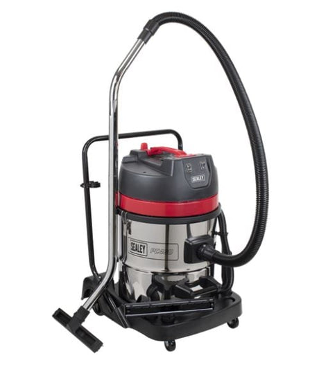 Sealey PC460 Vacuum Cleaner Wet & Dry Stainless Steel Drum 60L - 2400W/230V - PC460 - Sealey Tools UK - Workshop Tool Storage
