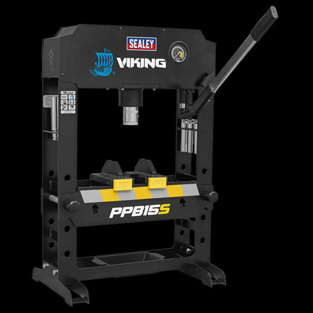 Sealey PPB15S Viking Hydraulic Press 15tonne Bench Type - PPB15S - Sealey Tools UK - Workshop Tool Storage